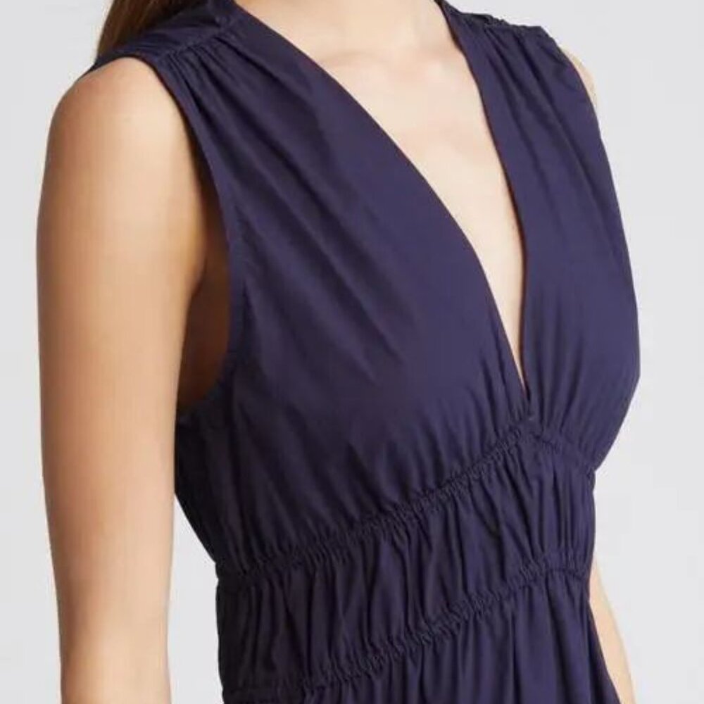 NWT Xirena CYRA Midi Dress in Darkest Navy Size L - Picture 3 of 7